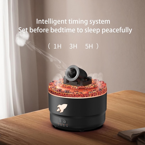 Cannon Blast Aroma Luftfukter, Stille Diffuser, Vannløs Auto Avstengning Aromaterapi Diffuser for Soverom, for Hjem Black