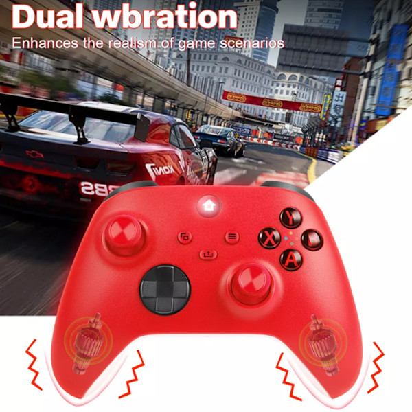 Trådløs kontroller for Xbox One & Xbox Series X|S PC Windows - Med lydkontakt Red