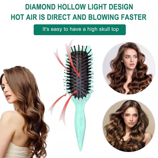Hårstylingverktyg Bounce Curl Borste Bounce Curl Define Styling Definierande Borste Light Green