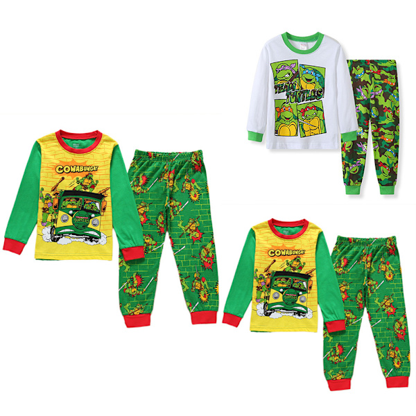 Teenage Mutant Ninja Turtles Barn Pyjamas Pyjamas Set Sovkläder Ålder 4-7 År A 100cm