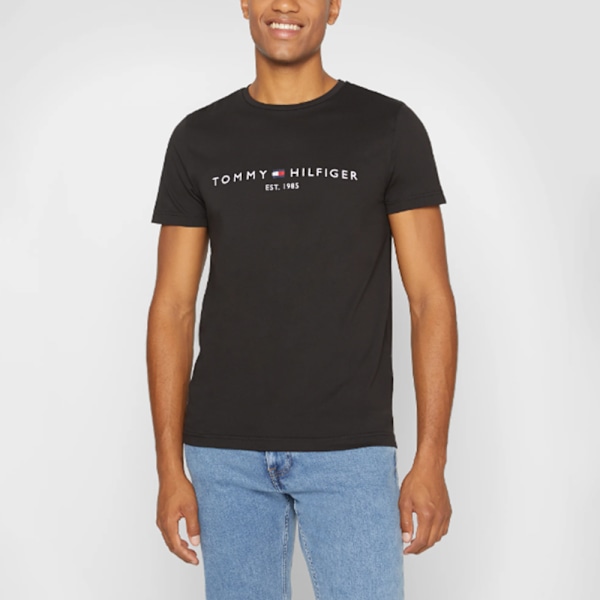 Tommy Hilfiger Herr T-shirt med tryck Black M