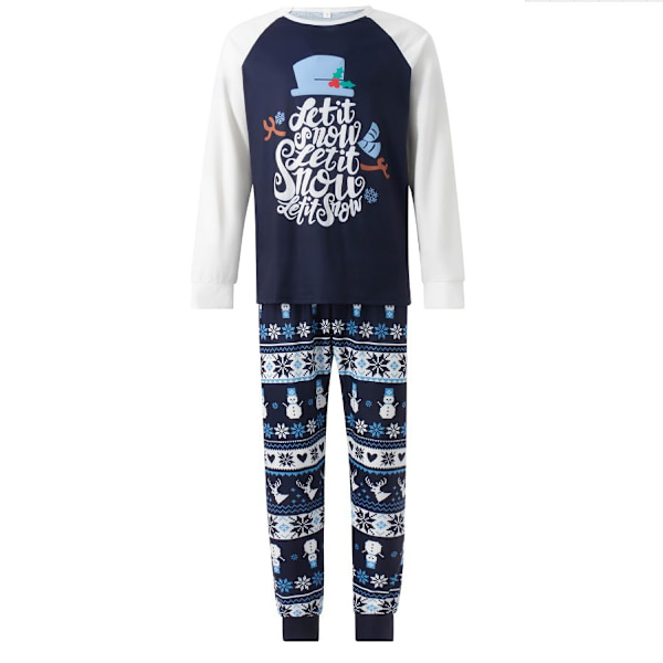 Matchende Julepyjamassæt til Familien Dame Herre Børn Pyjamas Langærmet Nattøj Ferie Loungesæt Men-A 2XL