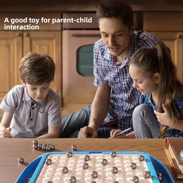 Uppgraderad Magnetisk Schackspelset, med Magnetiskt Spelbräde med 40 Magneter, Strategispel, Familjespel, Partyspel, för Barn och Vuxna 40PCS