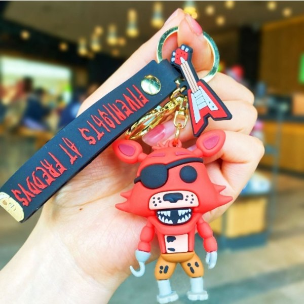 Fem Nätter Hos Freddy Nyckelringar FNAF Väskor Charm Hänge Dockor Figurer Nyckelringar A