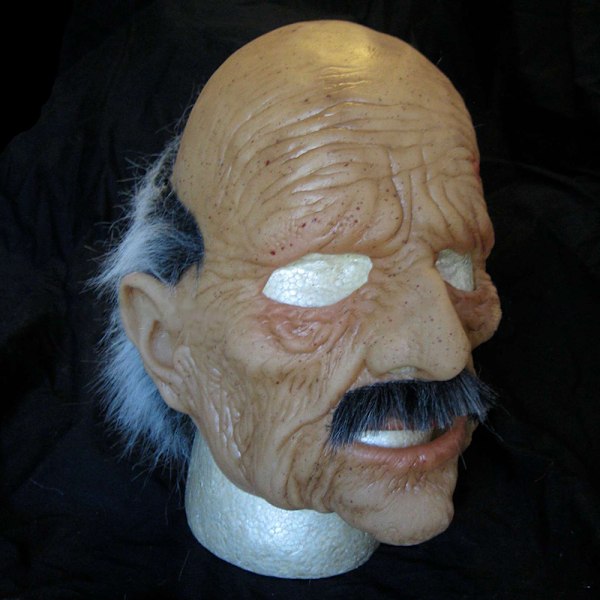 Cosplay Baldy Grandpa Helmask för Halloween Maskerad Kostym Rekvisita