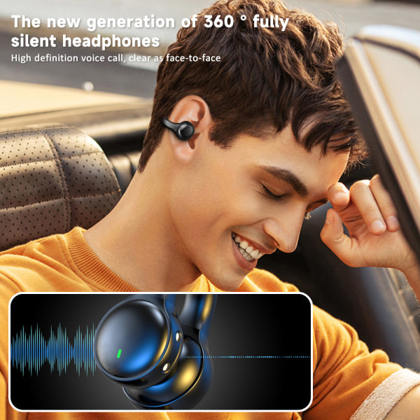 Trådlösa Bluetooth hörlurar Öronsnäcka Öronklämma Bluetooth stereoljudhörlurar Skin