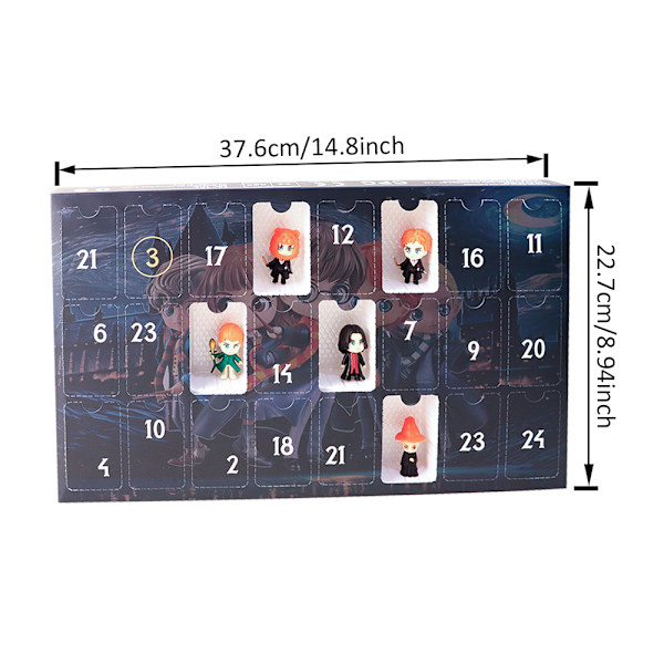 Harry Potter Julekalender 2024 | Harry Potter Figurer Jule Nedtællings Julekalender til Børn | Samlerobjekt Legetøj til Børn og Voksne