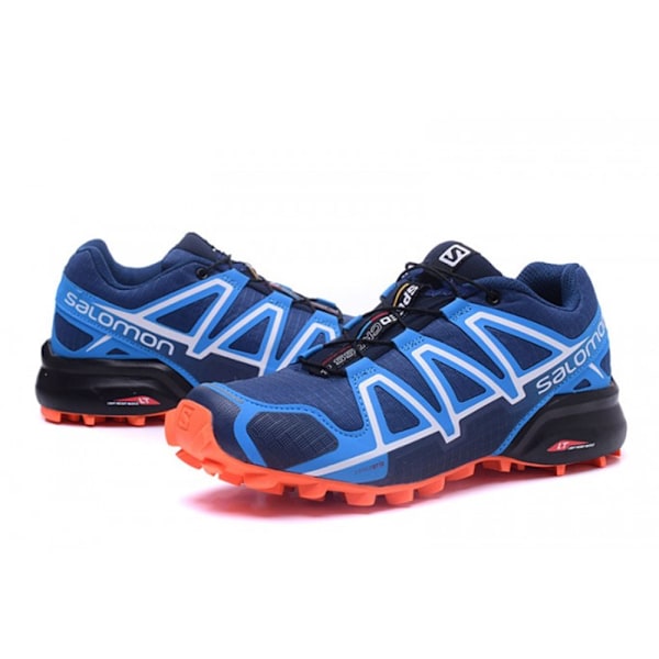 SALOMON Herr Speedcross 4 Löparskor Sneakers Blue Orange 40