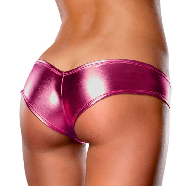 Dam Läderunderkläder Sexiga Underkläder Trosor G-String Hotpants Rose red S