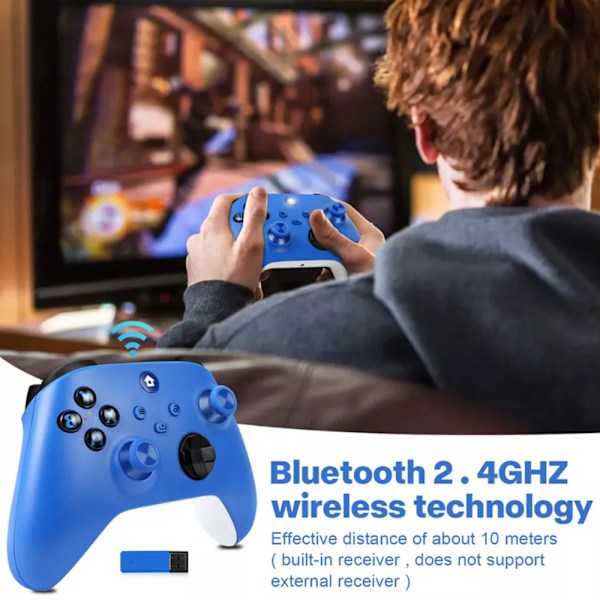 Trådløs kontroller for Xbox One & Xbox Series X|S PC Windows - Med lydkontakt Blue