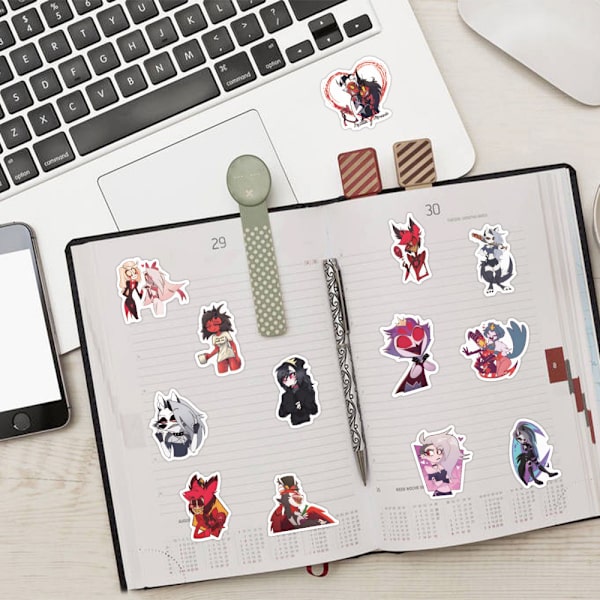 120 st Helluva Boss Stickers Dekaler för Laptop Bagage Scrapbooking Vattenflaskor 120PCS