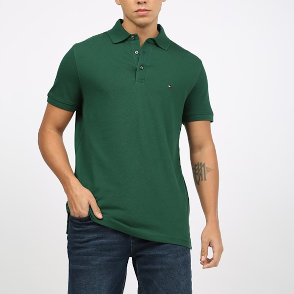 Tommy Hilfiger Herr 1985 Regular Fit Pikétröja Green M
