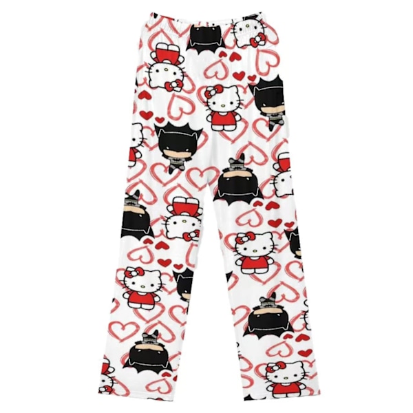 Pyjamasbyxor Anime Cartoon Pyjamasbyxor för Kvinnor Flickor All Over Print Fuzzy Flanell Söta Sovkläder C L