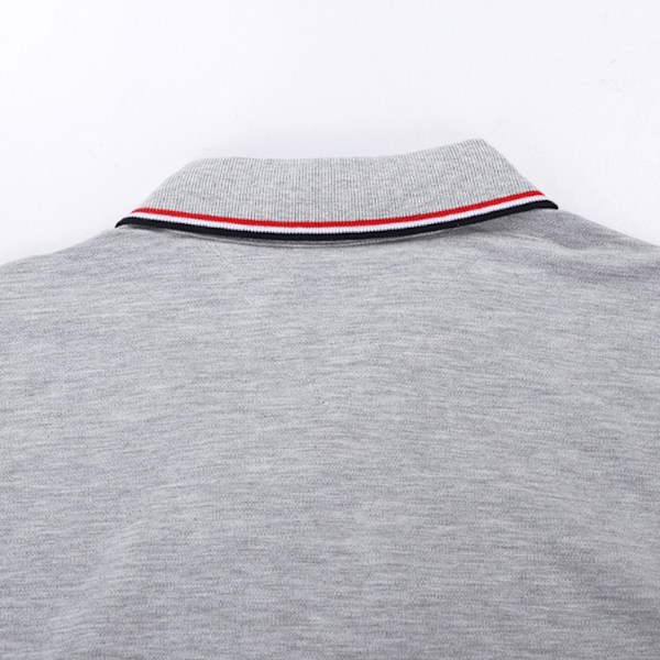 Tommy Hilfiger Herr Tipped Slim Pikétröja Grey XL