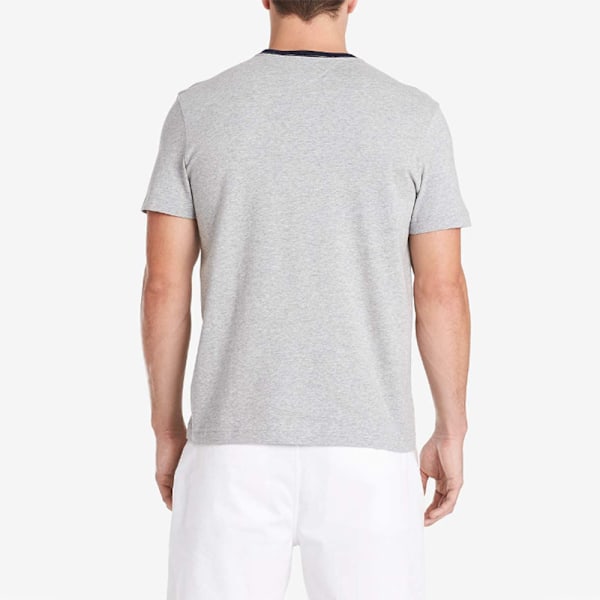 TOMMYHI1 FIGER Herr Kortärmad Signaturrandig Grafisk T-Shirt Grey S