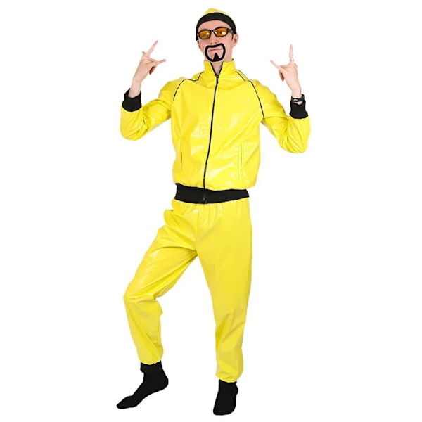Herre 90'er Rapper Kostume Tilbehør Briller Skæg Gangster Nyhed Fancy Dress L