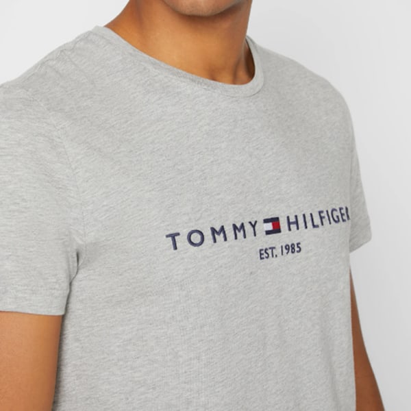 Tommy Hilfiger Herr T-shirt med tryck Grey M