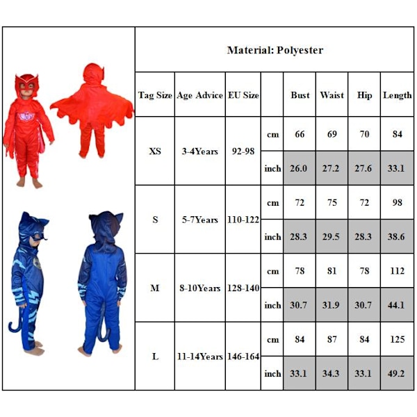 PJ Masks Deluxe Jumpsuit Halloween Kostyme Antrekk for Småjenter Green XS