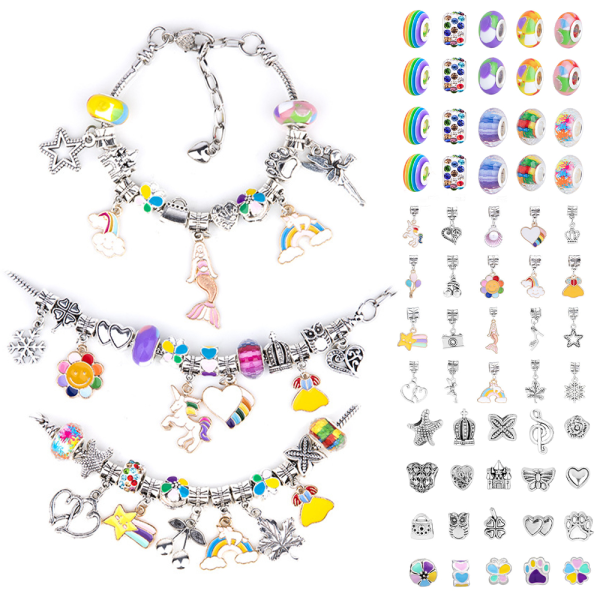 Armband gör pärlor Smycken Berlocker hänge DIY Girls Gift colorful