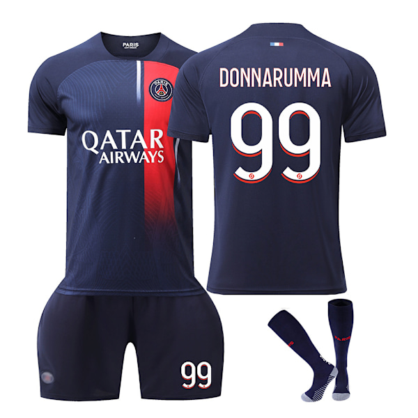 23-24 Paris Hjemmebane Trøje Børn Fodbold Sæt #99 DONNARUMMA Fodboldtøj 24