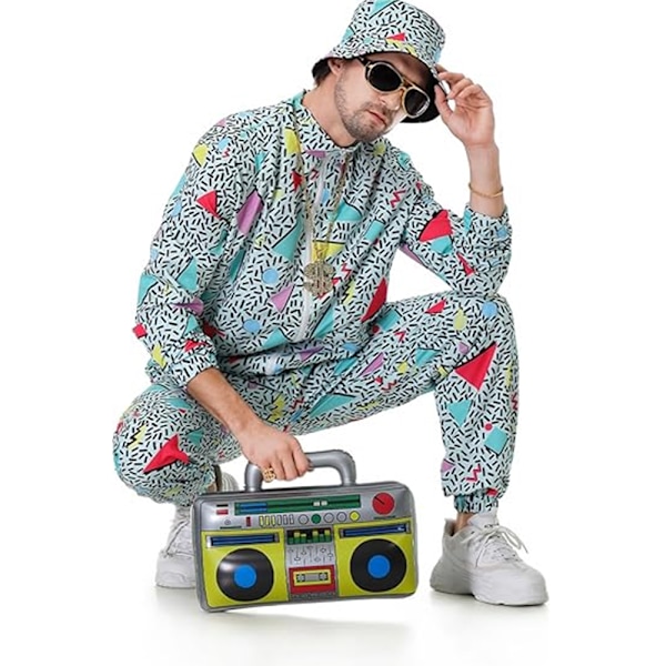 Retro Disco Miesten Naisten 70-luvun 80-luvun Asu Verryttelypuku Juoksupuku Naamiaisasu Uusi Green M