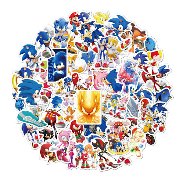 50 KPL Sonic the Hedgehog -sarjakuvatarra Vesipullon Koristeluun