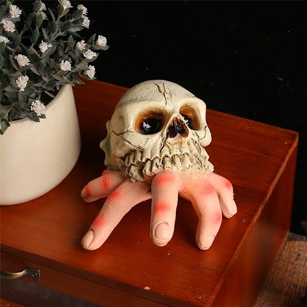 Halloween Skalle, Spöke, Hand, Horror, Resin, Snäcka, Läskig, Spoof, Festdekoration