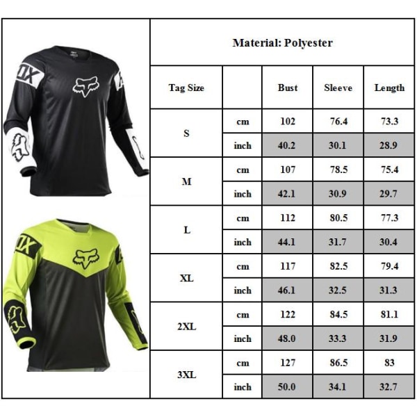 Retrocykeltröja för män, långärmad tröja för mountainbike och MTB-tävling C L