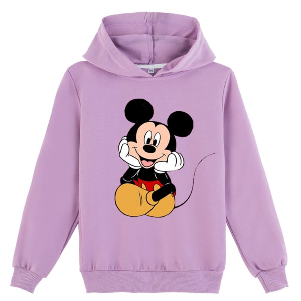 Barn Mickey Hoodie Jacka Tecknad Sweatshirt Toppar purple 160cm