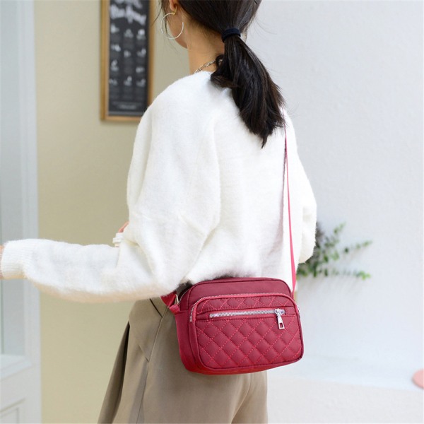 Kvinnor Flickor Crossbody Handväska Stor kapacitet Messenger Bag red