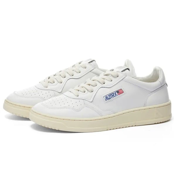 AUTRY 01 LÅG LÄDER SNEAKER White 44