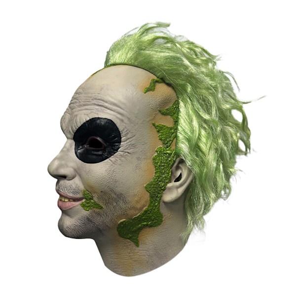 Halloween Beetlejuice Den Gotiska Clownen Läskig Joker Latex Mask Maskerad Cosplay Short hair