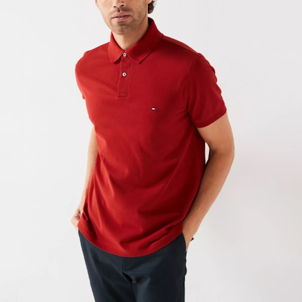 Tommy Hilfiger Herr 1985 Regular Fit Pikétröja Red M