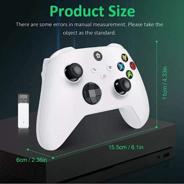 Trådløs kontroller for Xbox One & Xbox Series X|S PC Windows - Med lydkontakt White