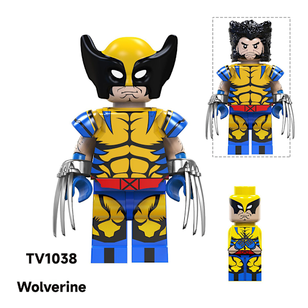 8 stk. Superhelte Wolverine Mini Action Figurer Byggeklodser, Samling Action Figurer Superhelte Legetøj Fødselsdagsgave til Børn Drenge 8PCS