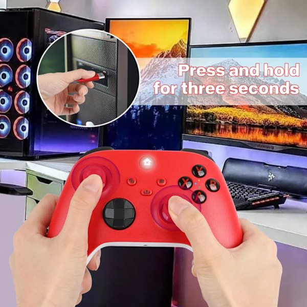 Trådløs kontroller for Xbox One & Xbox Series X|S PC Windows - Med lydkontakt Red