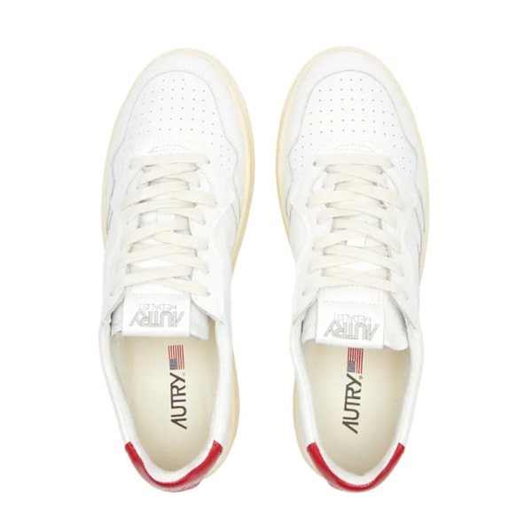 AUTRY 01 LÅG LÄDER SNEAKER Red 39
