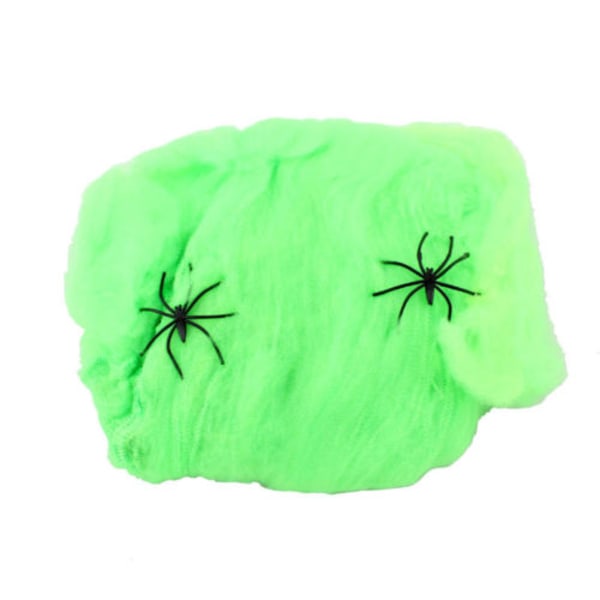 Simulering Spindelnät Halloween Cosplay Dekor Kostym Fest Prop green