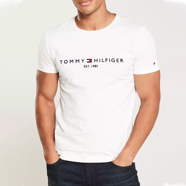 Tommy Hilfiger Herr T-shirt med tryck White M