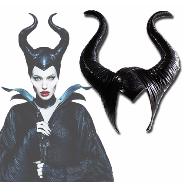 Maleficent Horror Huvudbonadsmask Halloween Cosplay dekoration