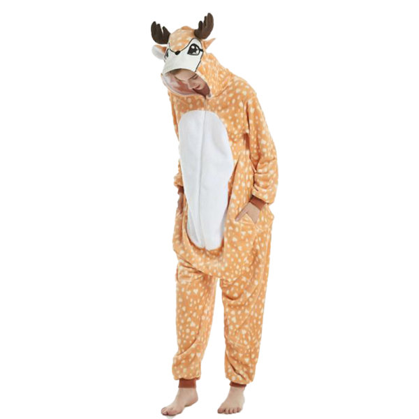 Julpyjamas Unisex Vuxen Cartoon Kostym Kvinnor Och Män Halloween Julsovkläder Jumpsuit Onesie Plysch Varma Cosplay Pyjamas Set B L