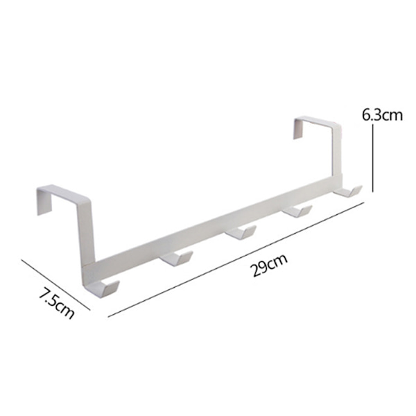 Metallkrok Bakom Dörren Organizer Kläder Handduk Paraply Black