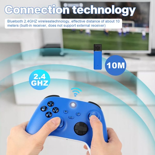 Trådløs kontroller for Xbox One & Xbox Series X|S PC Windows - Med lydkontakt Blue