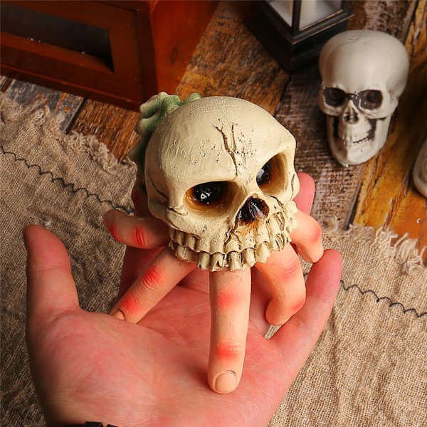 Halloween Skalle, Spöke, Hand, Horror, Resin, Snäcka, Läskig, Spoof, Festdekoration