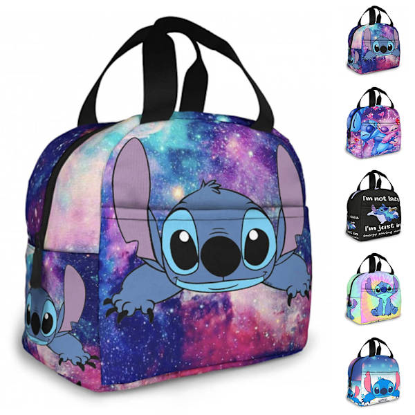 Lilo og Stitch Print Isoleret Madkasse Picnic Rejse Madopbevaring Taske Håndtaske #3