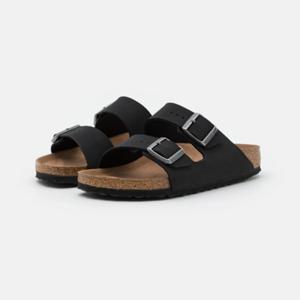 Birkenstock Arizona Mjuka Fotbäddssandaler Unisex Halkskydd Avslappnade Skor Black 40