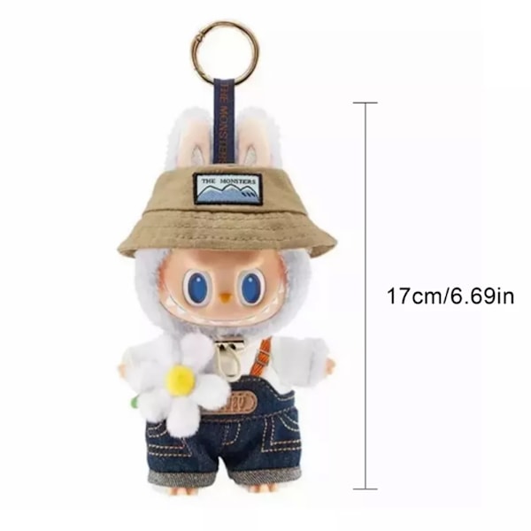POP MART The Monsters Labubu Blind Box Samlarfigur - Pop Mart Spännande Macaron Plysch Nyckelring Edition (1 Blind Box, 17cm)
