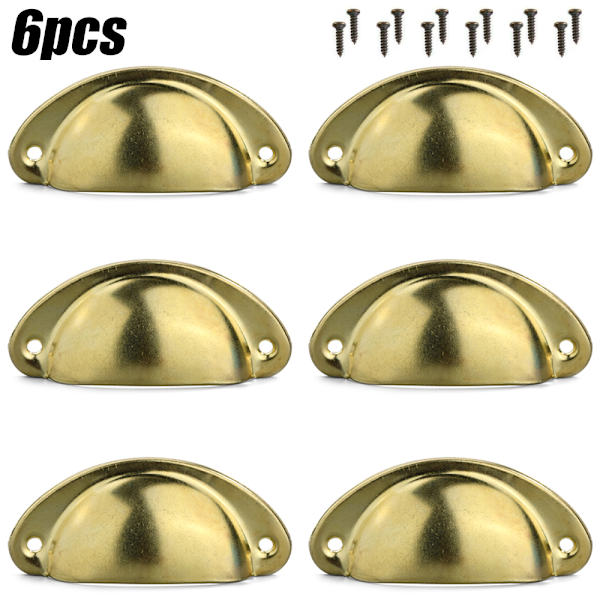 6 st Kopphandtag Skål Knopp Skåp Möbler Låda Hem Red Bronze