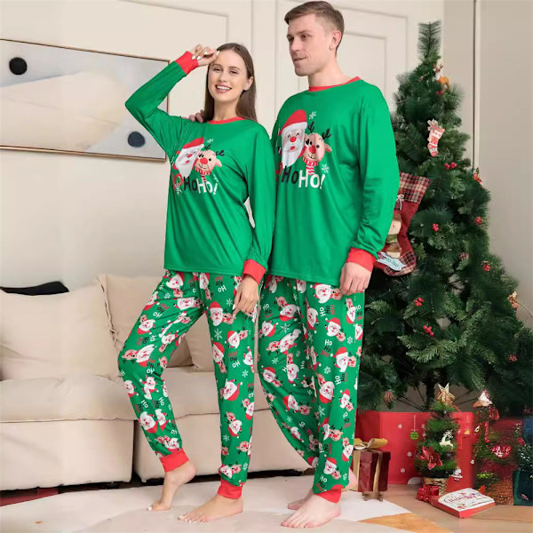 Julpyjamas för familjen Jul-PJs Matchande set Jammies Vuxna Barn Hund Semester Nattkläder Set Women M