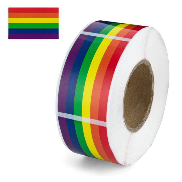 Pride Month Rainbow Rektangel Flagga Klistermärke HBTQ Medvetenhet Dekaler Dekoration